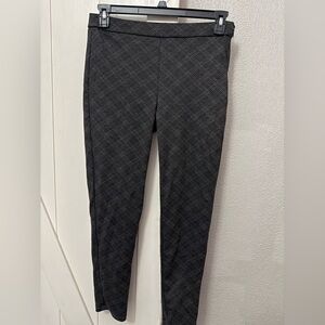 Women's Black & Grey Plaid Skinny Pants